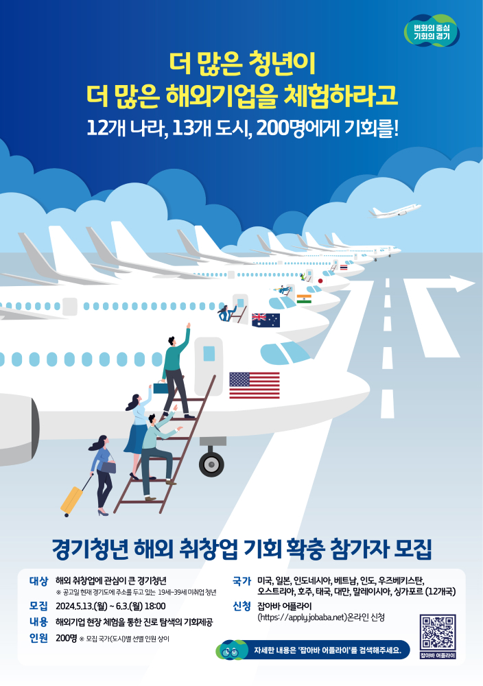경기 해외 취창업 기회 확충 참가자 모집
